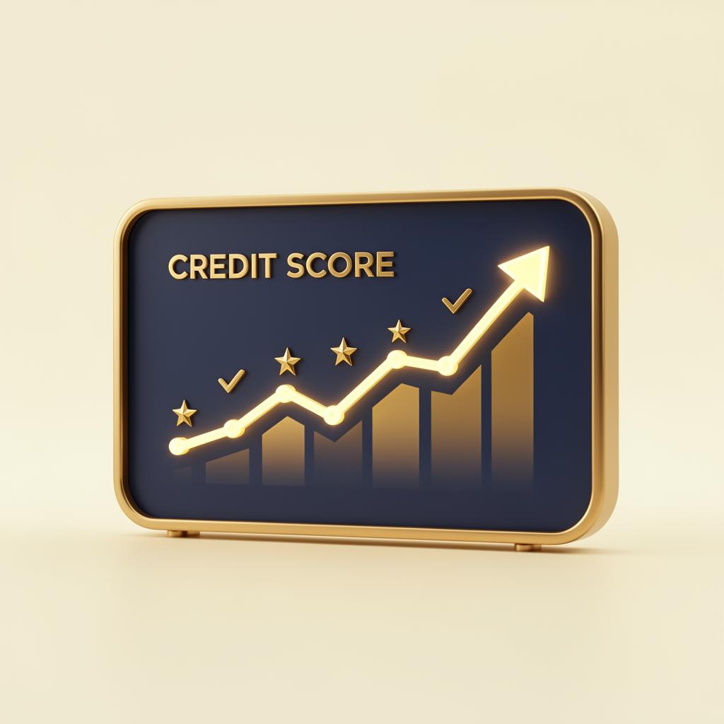 Credit score improvement illustration